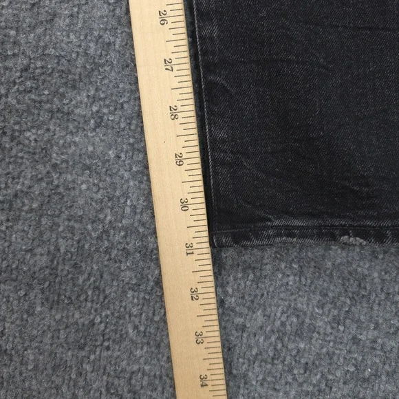 American‎ Eagle Jeans Mens 29x31 Black Denim Slim Selvedge Button Fly Preppy